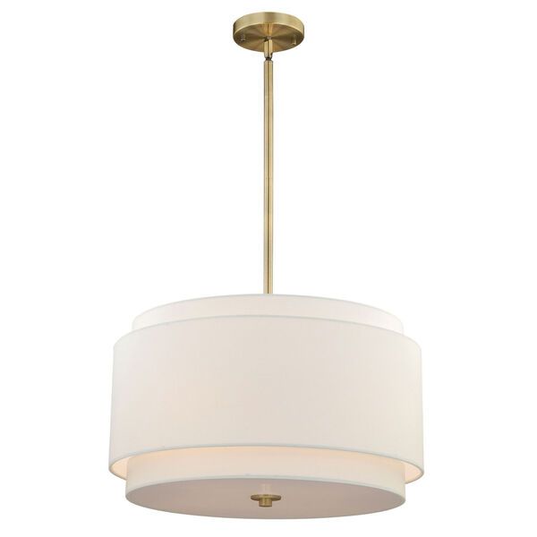 Burnaby Matte Brass Four-Light Pendant | Bellacor