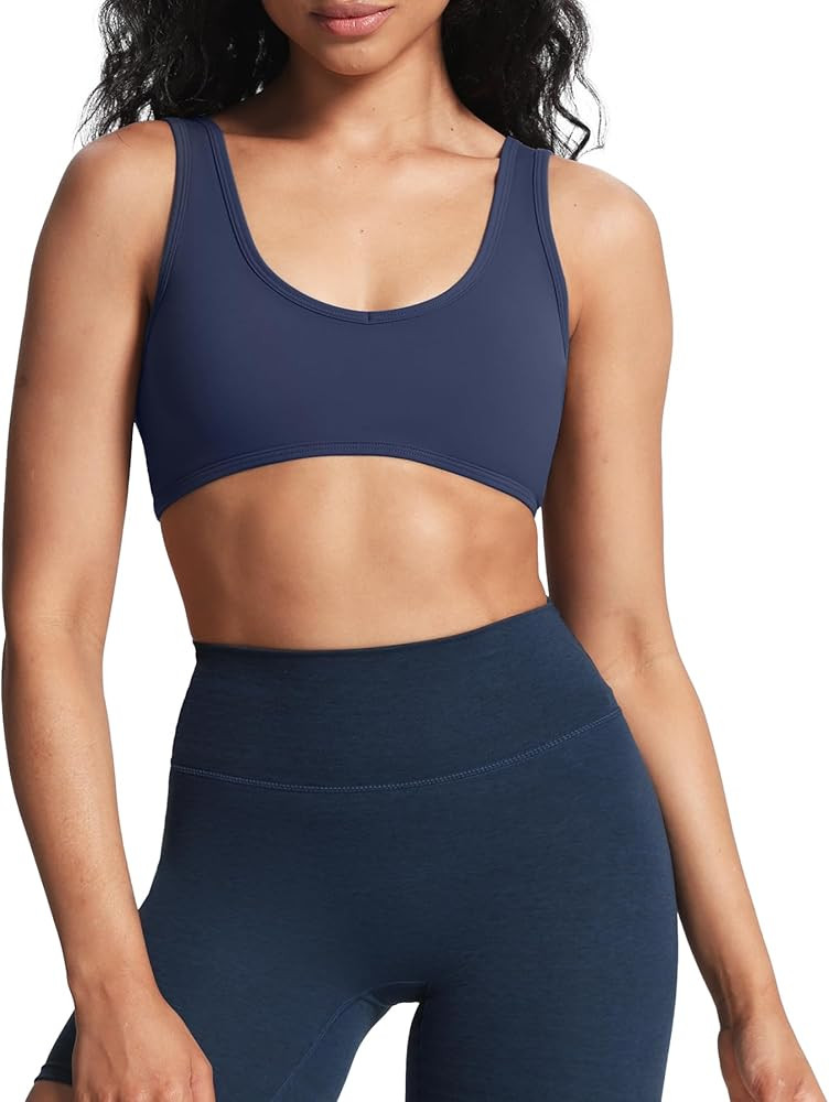 Aoxjox Women's Workout Sports Bras Basic Baddie Fitness Training Gym Bra Yoga Crop Tank | Amazon (US)