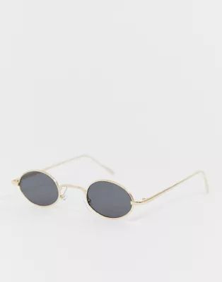 ALDO thin metal oval sunglasses | ASOS US