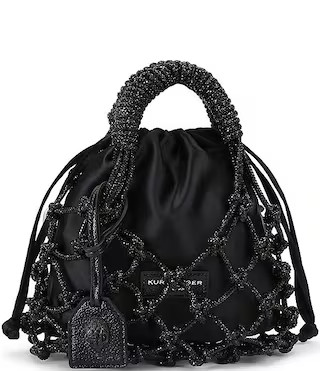 Kurt Geiger London Small Macrame Satin Bucket Bag | Dillard's | Dillard's