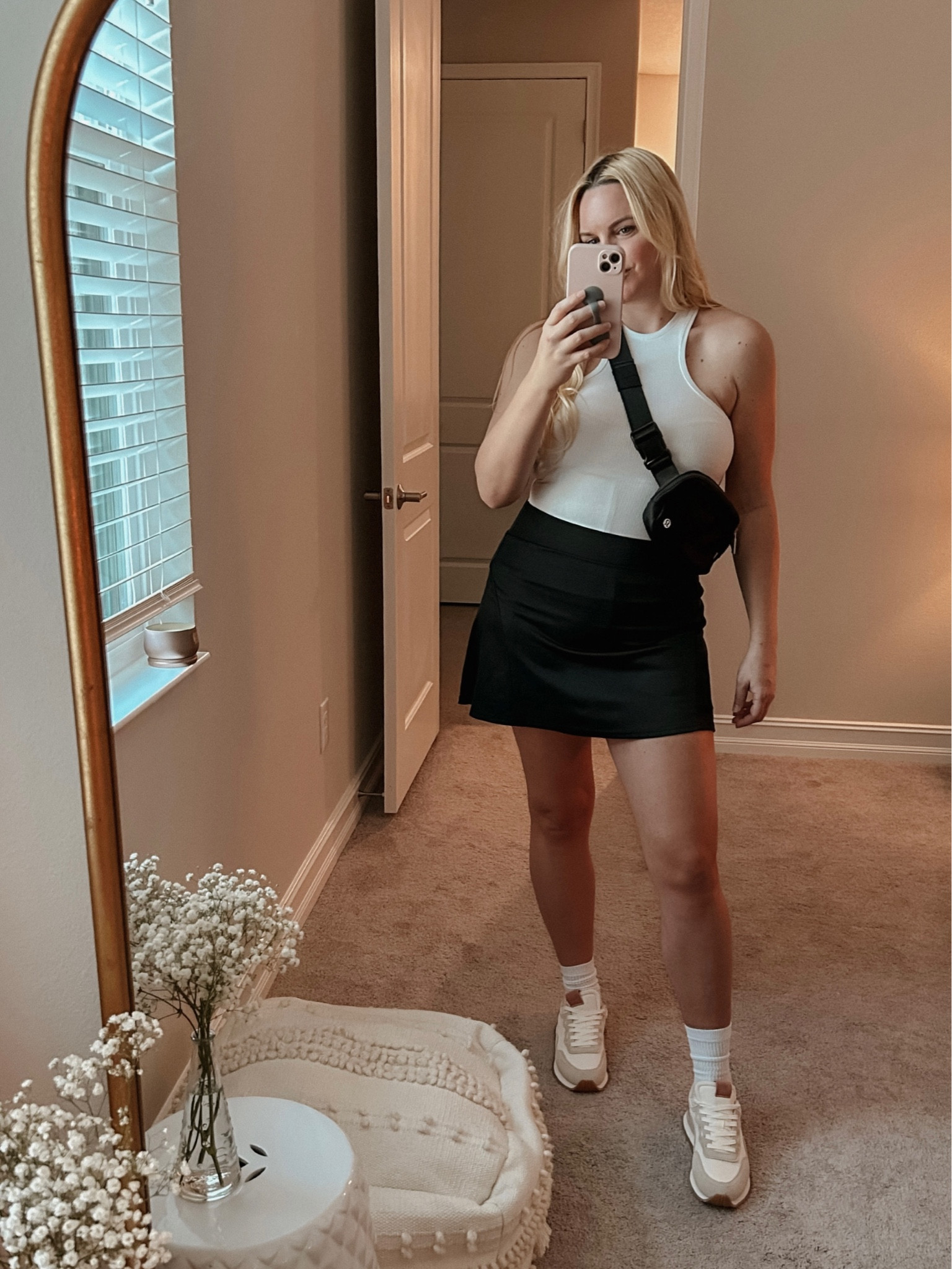 Errands outfit
Casual outfit
Athleisure 
Skirt
Tank top
Spring outfit 

#LTKFind #LTKunder50 #LTKfit