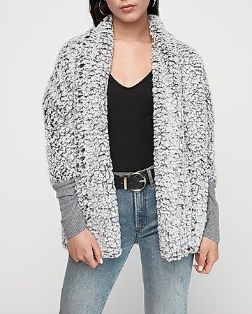 sherpa cocoon cardigan$35.94 marked down from $59.90$59.90 $35.94Price Reflects 40% Offheather gr... | Express
