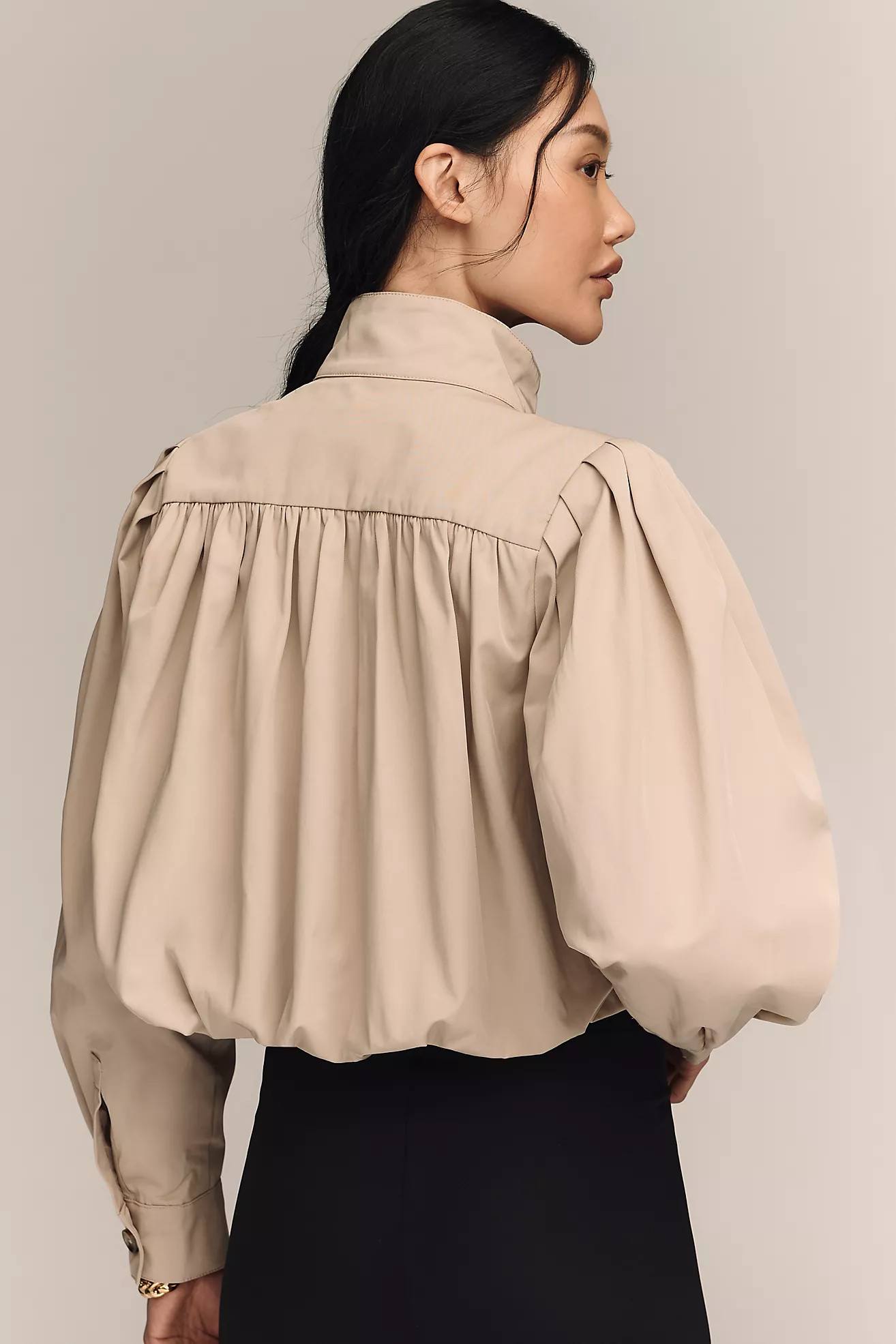 English Factory Shirred Trench Jacket | Anthropologie (US)