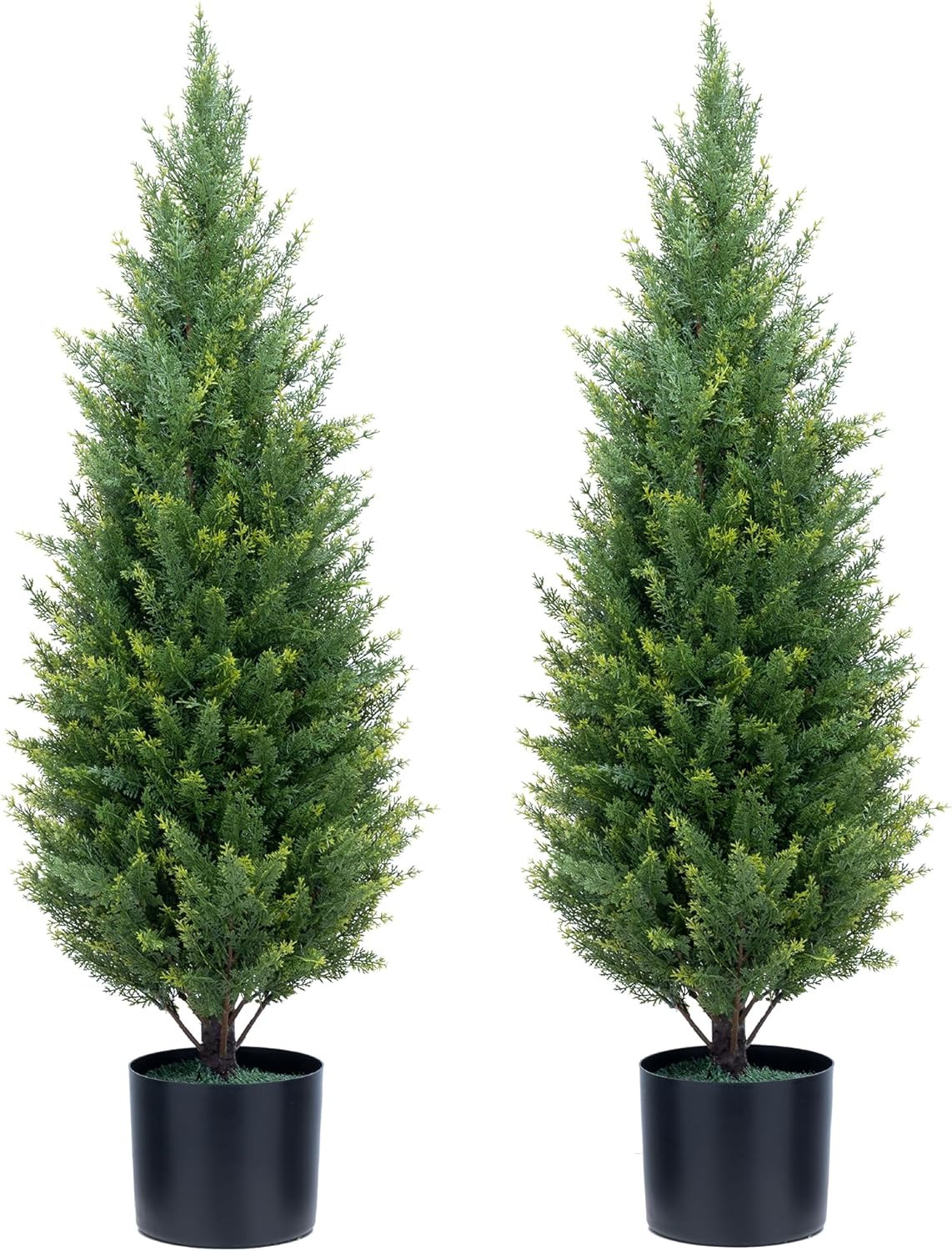 ECOLVANT Artificial Topiary Tree Two 3 Foot Artificial Cedar Trees Indoor Outdoor UV Resistant Bu... | Amazon (US)