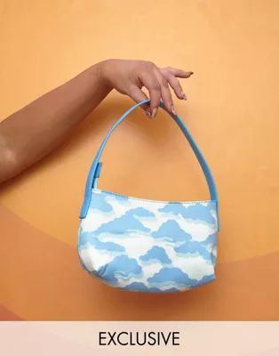 Labelrail x Francesca Perks shoulder bag in cloud print | ASOS (Global)