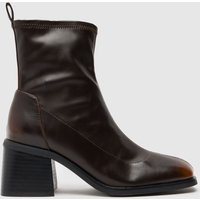 schuh Briony Block Heel Boots in Brown | Schuh