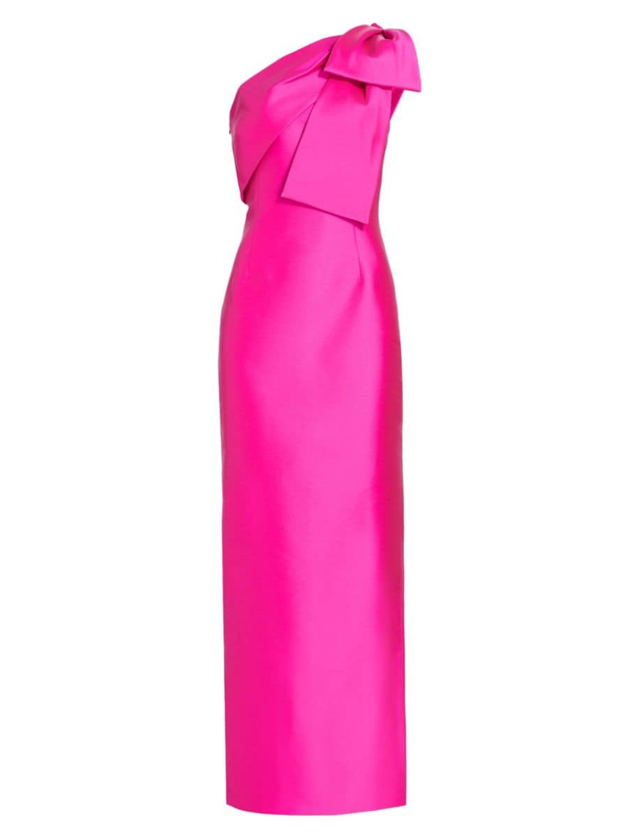Bonnie Satin One-Shoulder Gown | Saks Fifth Avenue