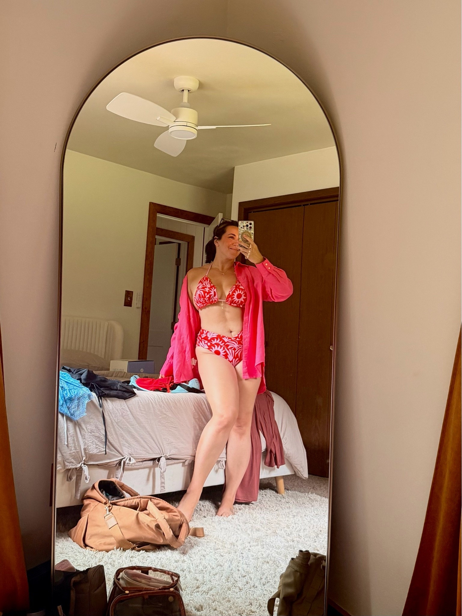 Size L in the swimmie! M in the linen shirt.

#LTKmomlife #LTKMidsize #LTKSwim