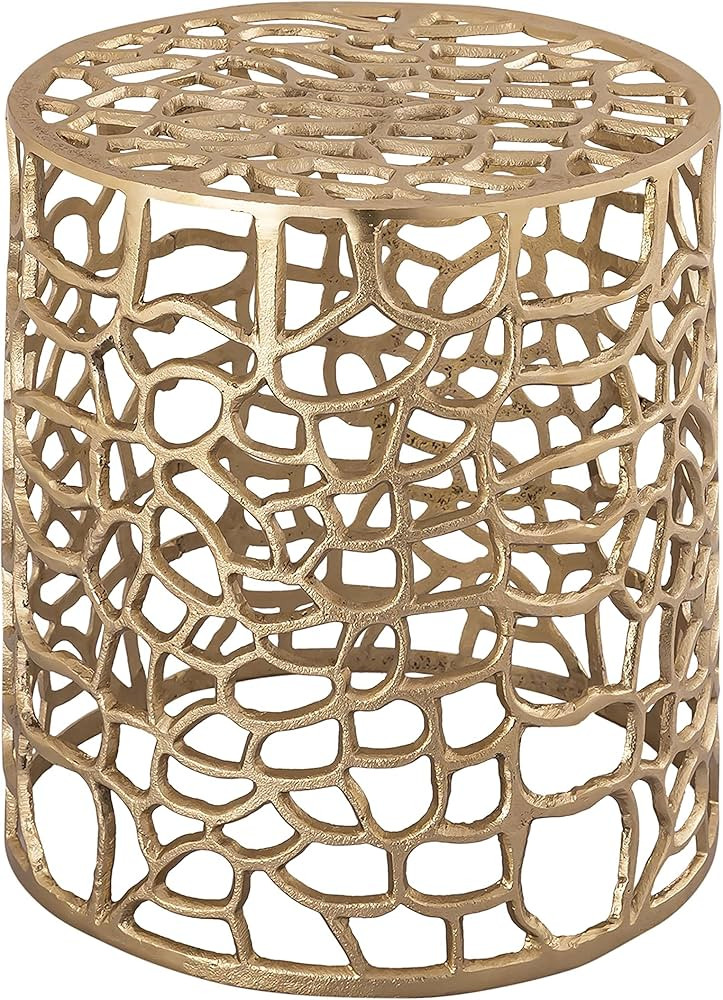 Tov Furniture Sophia Round Gold Iron Side Table | Amazon (US)