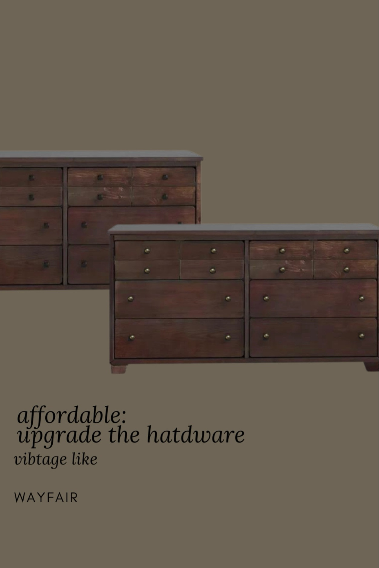 Love, love, love this rustic style, dark brown dresser with tons of storage. I swapped out the hardware for some aged brass knobs, and it looks much better, Wayfair bedroom furniture on sale, Wayfair kids bedroom, Wayfair primary bedroom, large dresser.

#LTKHome #LTKSaleAlert #LTKStyleTip