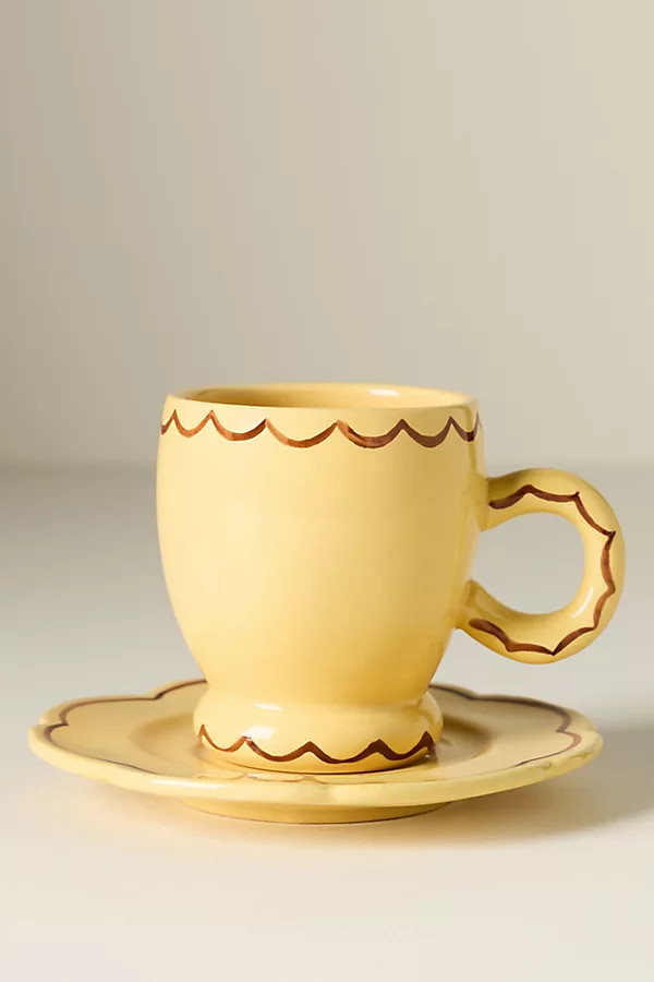 Damson Madder Stoneware Espresso Cup & Saucer | Anthropologie (US)