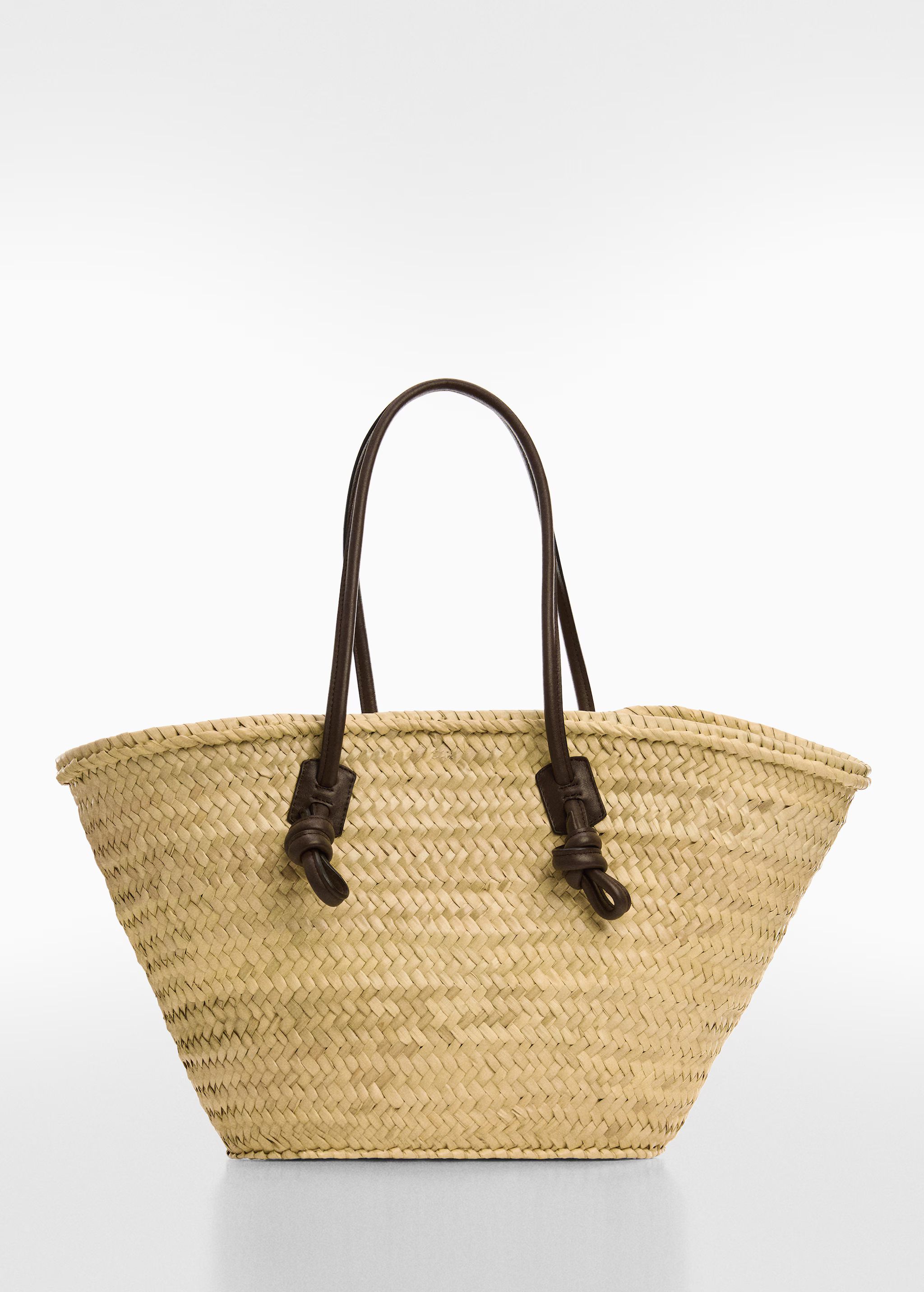 Leather basket bag | MANGO (US)