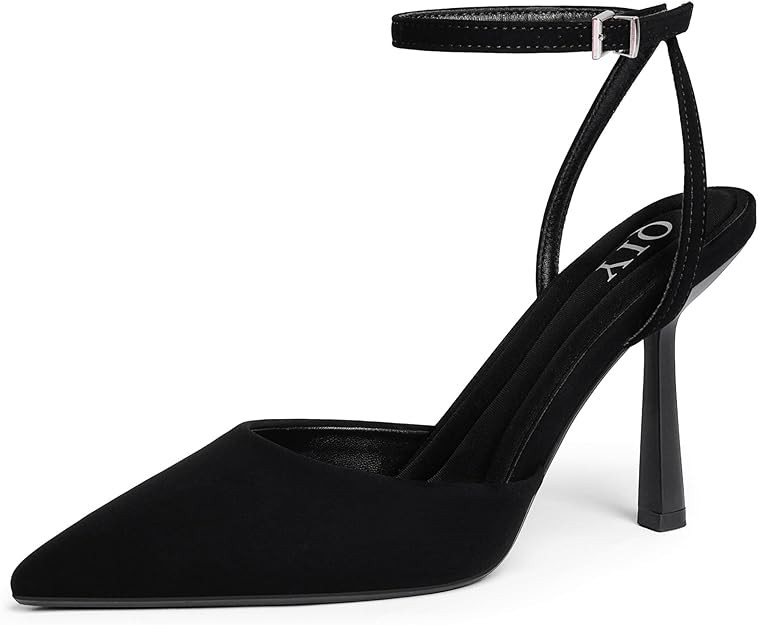 Closed Toe Ankle Strap Heels Women Pumps Pointed Toe Heeled Sandals for Women Stiletto Wedding Dr... | Amazon (US)