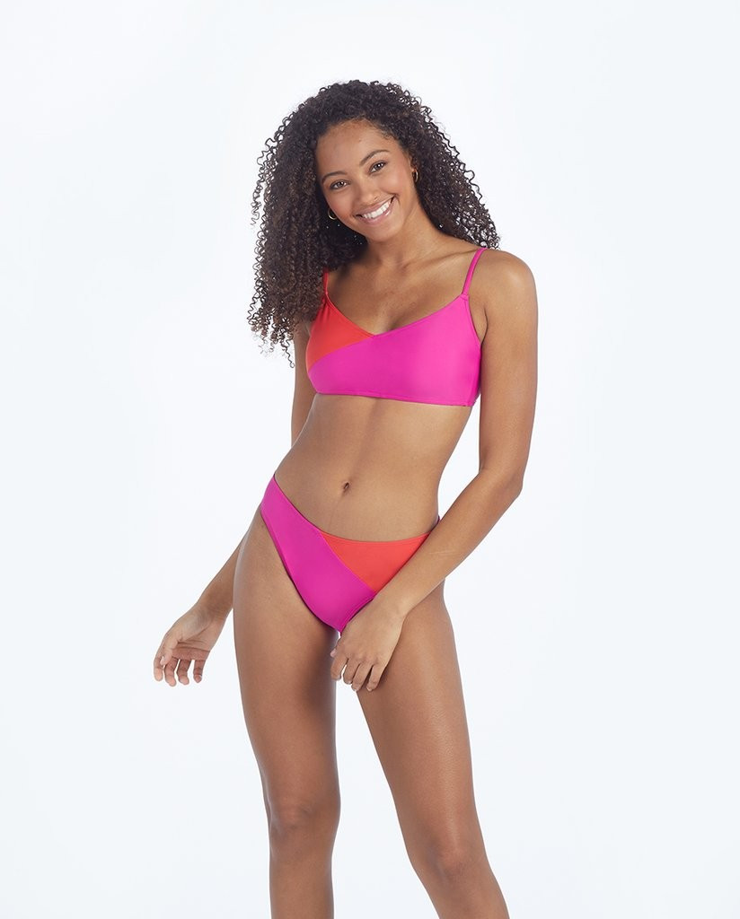The Marina Bikini Top - Hibiscus & Grapefruit | SummerSalt