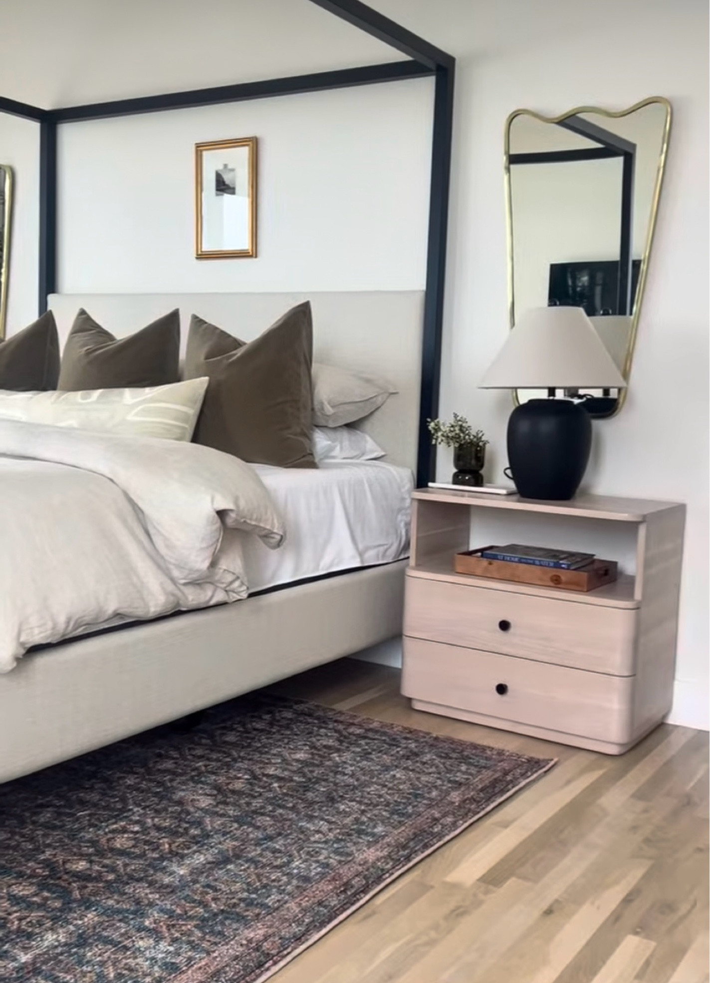 Wayday deals on the primary bedroom at the Lakehouse. These black lamps are so good. On sale now. 

And the rug is also a wayday deal. Over 70% off! #wayfair #waydaydeals #primarybedroom #potterybarn #homedecor #bedroom 

#LTKsalealert #LTKhome #LTKstyletip