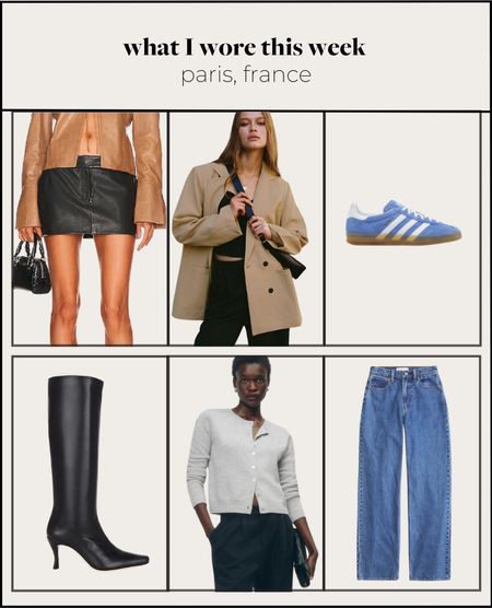 what I wore in Paris this week — blue sambas, faux leather skirt, Abercrombie jeans, black boots 

#LTKxAFeurope #LTKstyletip #LTKshoecrush