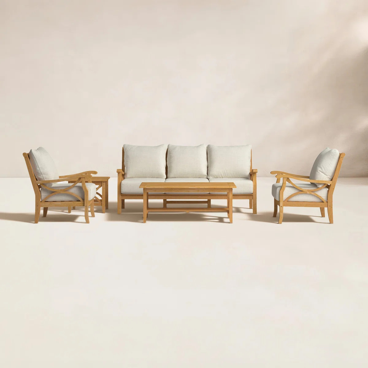 Brunswick 5 Piece Teak Sofa Seating Group with Cushions | Wayfair North America