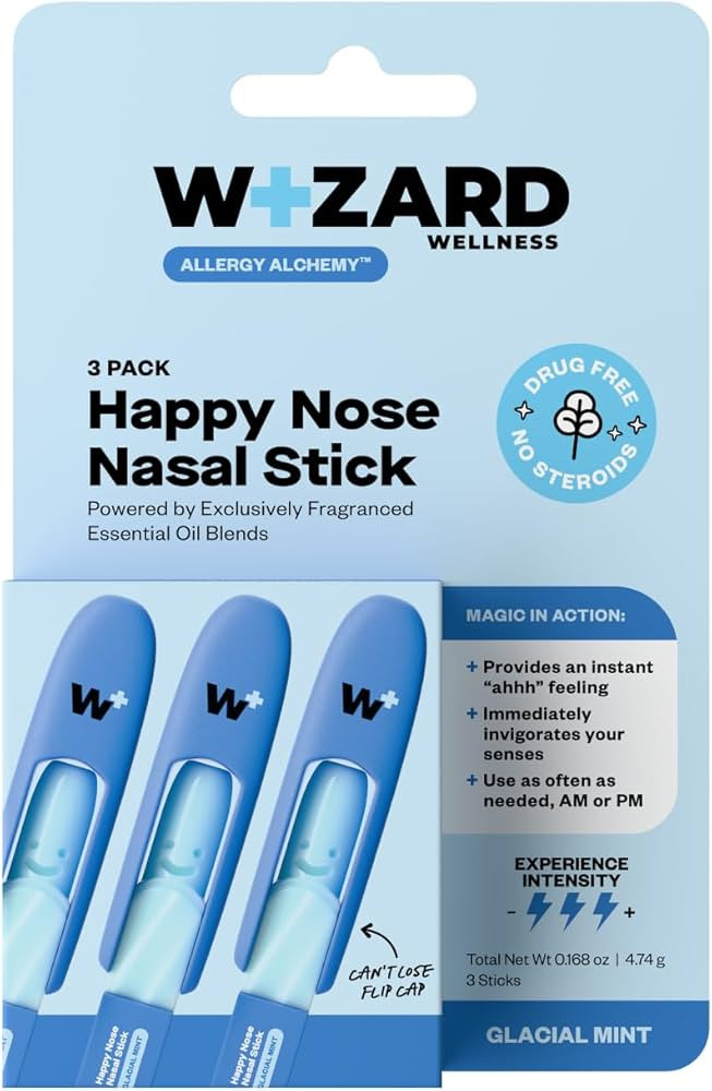 WIZARD WELLNESS Happy Nose Nasal Stick Inhaler for Sinus Comfort | Pocket-Sized Aromatherapy Inha... | Amazon (US)