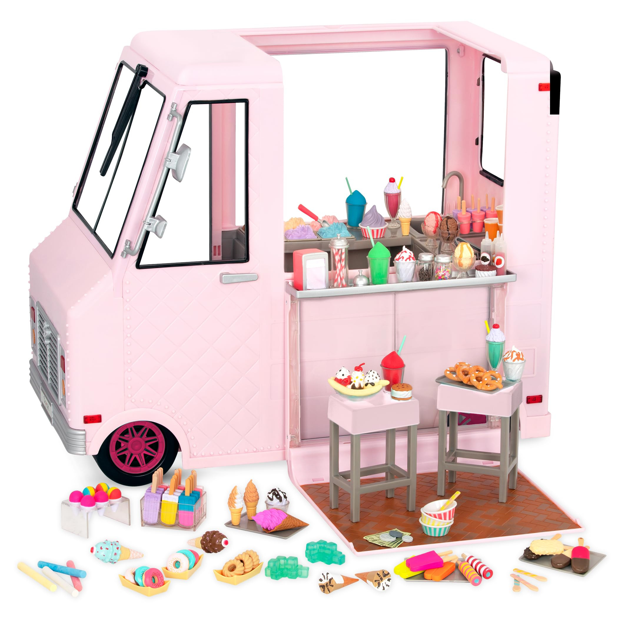 Our Generation – 18-Inch Doll Accessories – Pink Vehicle Playset – Play Food– Pretend Pla... | Amazon (US)