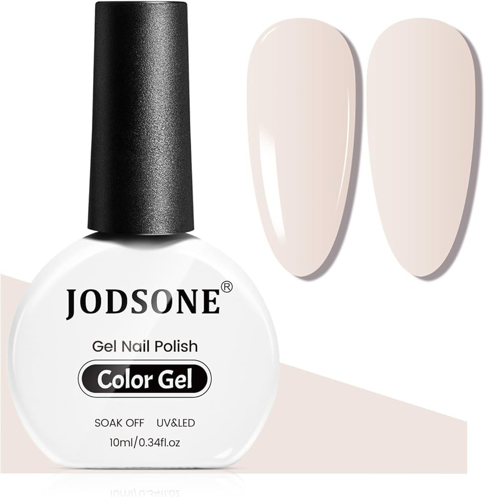 JODSONE Milky White Gel Nail Polish 10ml LED Gel Polish Neutral Nude Nail Color Long-Lasting Chip... | Amazon (US)