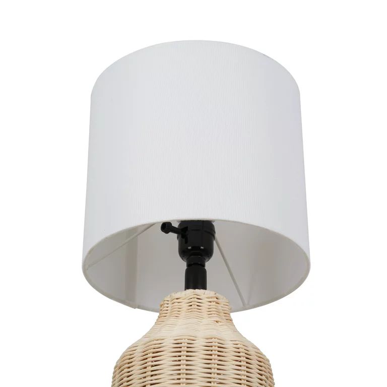 Better Homes & Gardens 18" Woven Rattan Table Lamp, Natural Finish | Walmart (US)