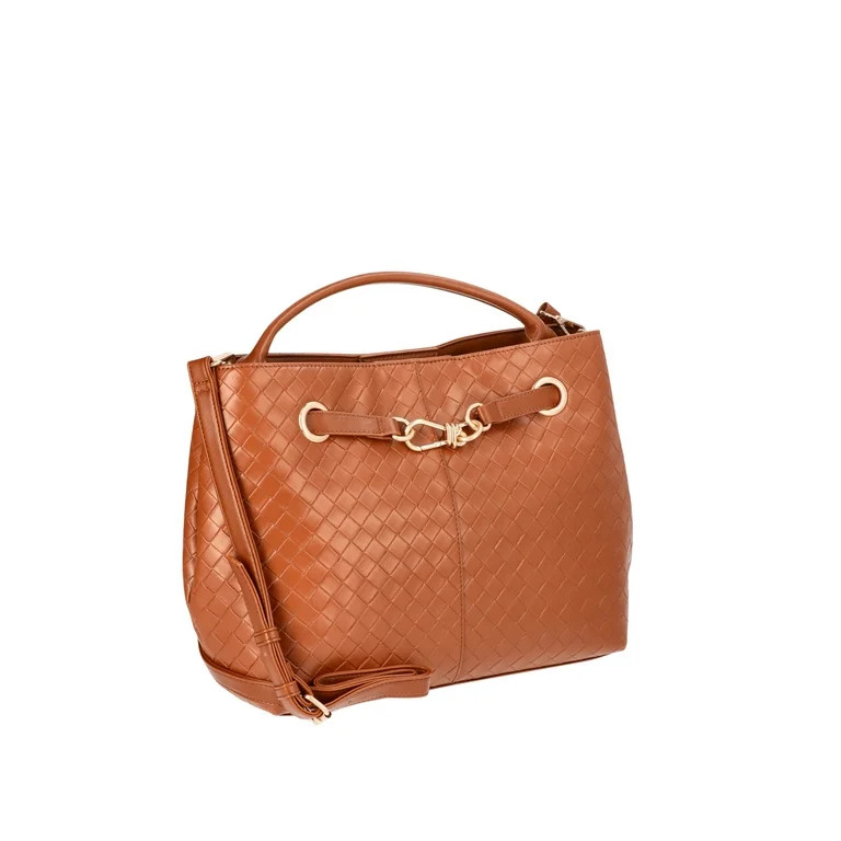 Time and Tru Women's Hazel Satchel, Cognac Brown | Walmart (US)