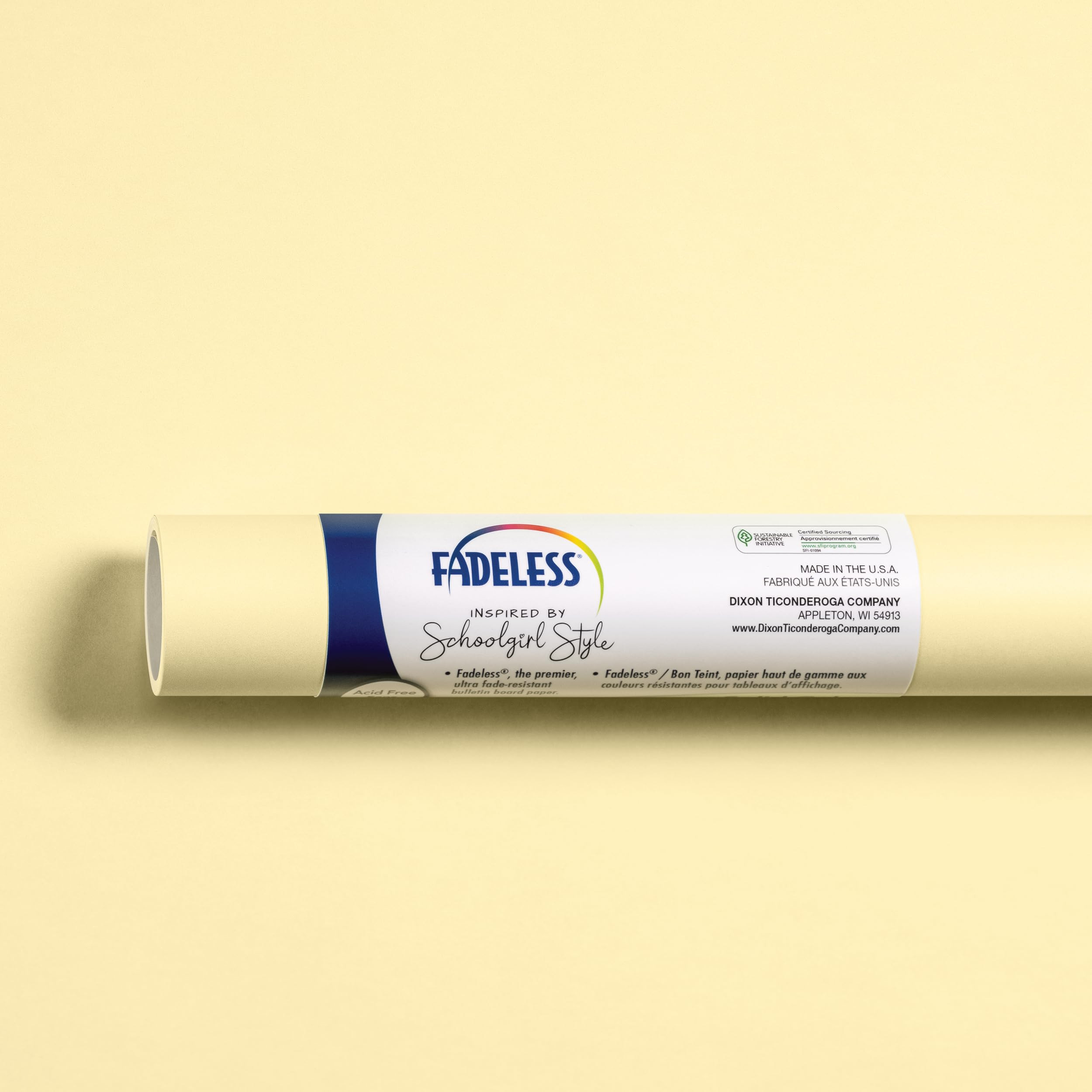 Fadeless Schoolgirl Style Bulletin Board Paper, Lemon Drop, 47.25" x 12', 1 Roll | Amazon (US)