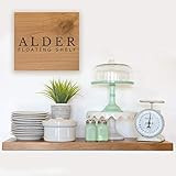 Floating Shelf - Solid Furniture Grade Alder Floating Shelves with EZ Mount Hidden Bracket (Natural, | Amazon (US)