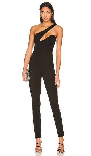 Tiasha Asymmetrical Jumpsuit in Black | Revolve Clothing (Global)