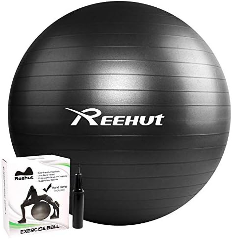 REEHUT Exercise Ball (55cm,65cm,75cm) for Fitness,Anti-Burst Yoga Ball Office Chair,Balance Ball,... | Amazon (US)
