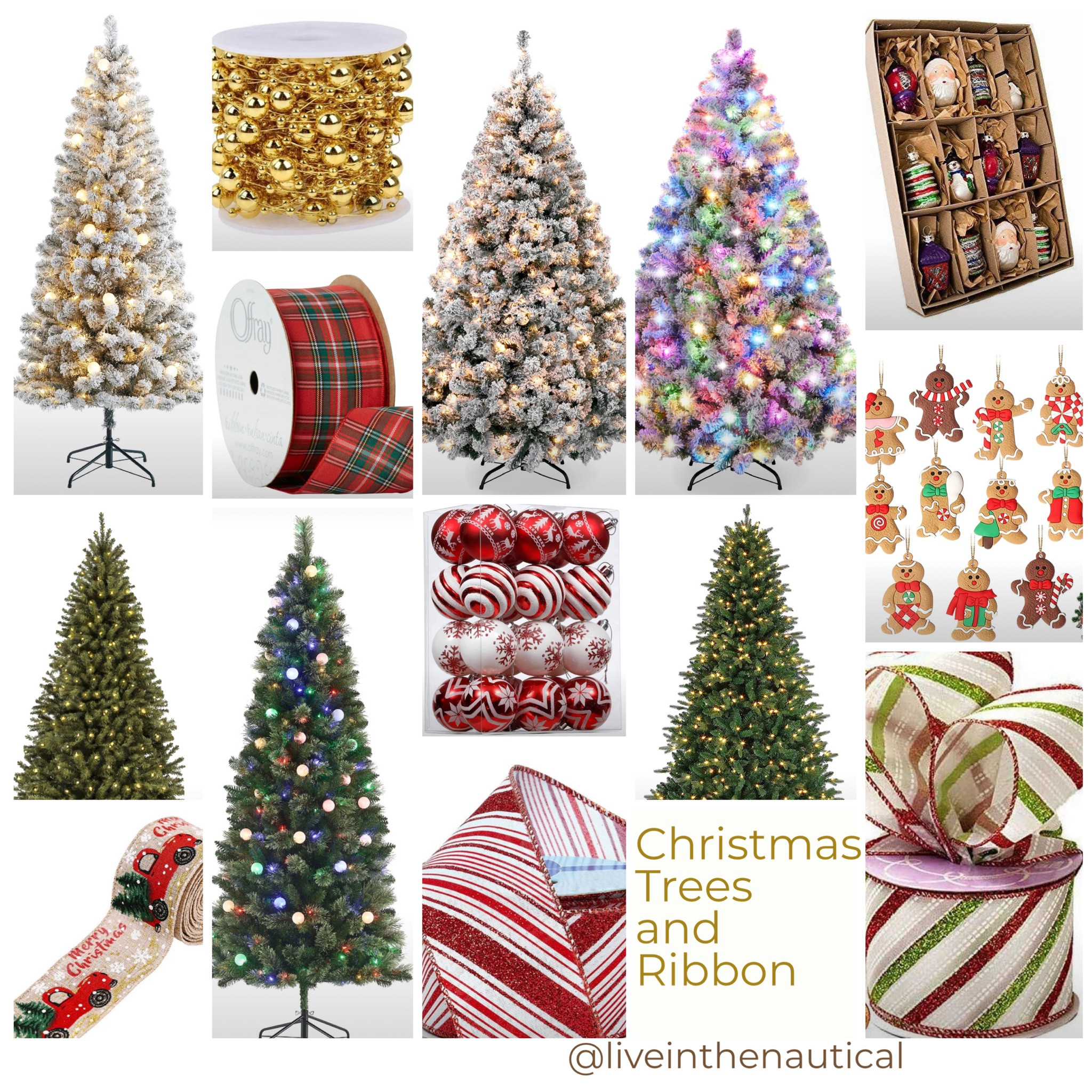 Christmas trees and Christmas tree decorating ideas: ribbon and lights make a tree

#LTKhome #LTKHoliday #LTKGiftGuide