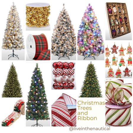 Christmas trees and Christmas tree decorating ideas: ribbon and lights make a tree

#LTKhome #LTKHoliday #LTKGiftGuide