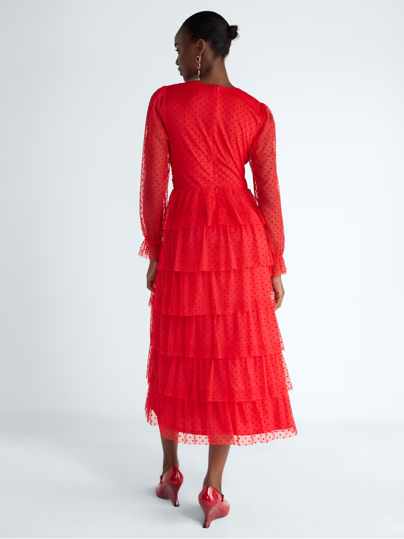 Scoop Women's and Women's Plus Ruffle Maxi Dress, Sizes XS-XXL | Walmart (US)