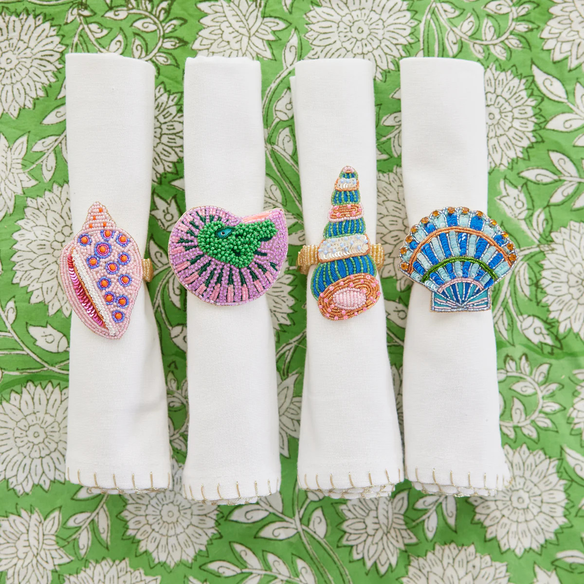 Shell Napkin Rings (Set of 4) | Beth Ladd Collections