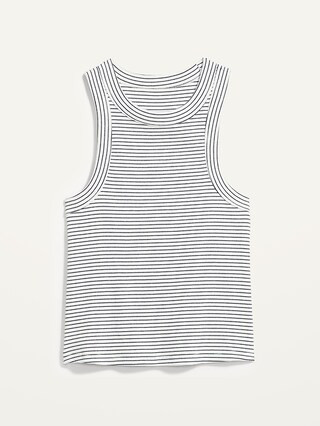 Striped Rib-Knit Cropped Tank Top for Women | Old Navy (US)