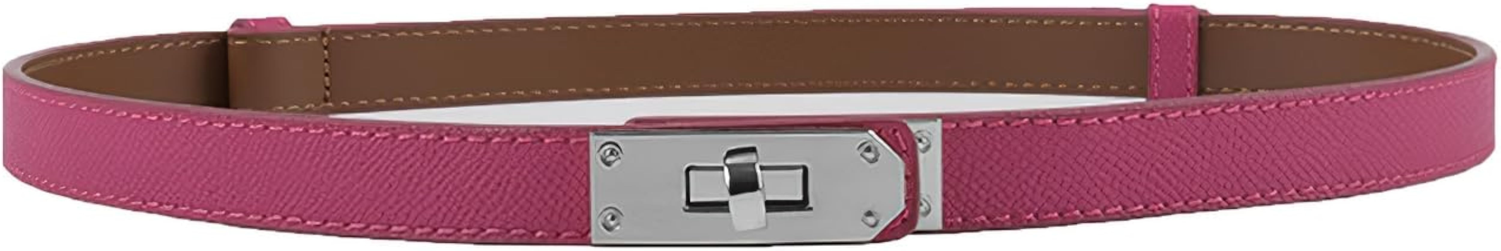 FENLDY Adjustable Thin Belts For Womens Skinny Belts For Dresses Womens Solid Color Alloy Turn Lo... | Amazon (US)