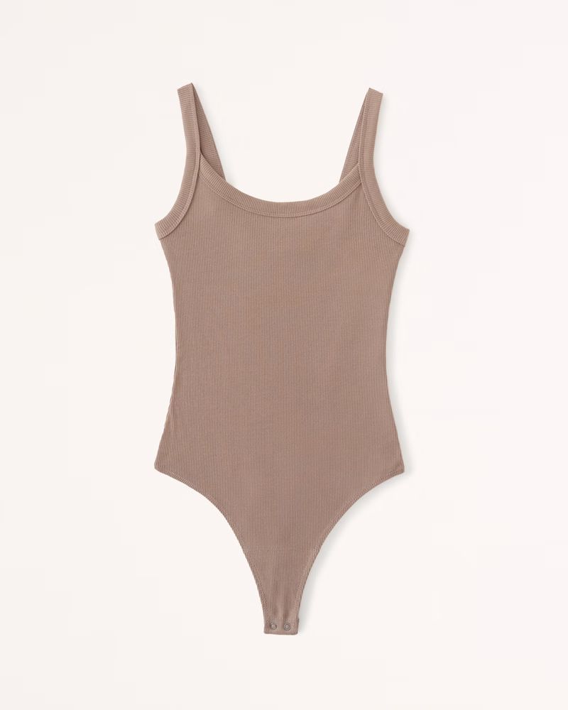 90s Ribbed Tank Essential Bodysuit | Abercrombie & Fitch (US)