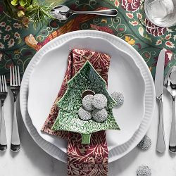 Bordallo Pinheiro Christmas Tree Individual Bowls | Williams-Sonoma