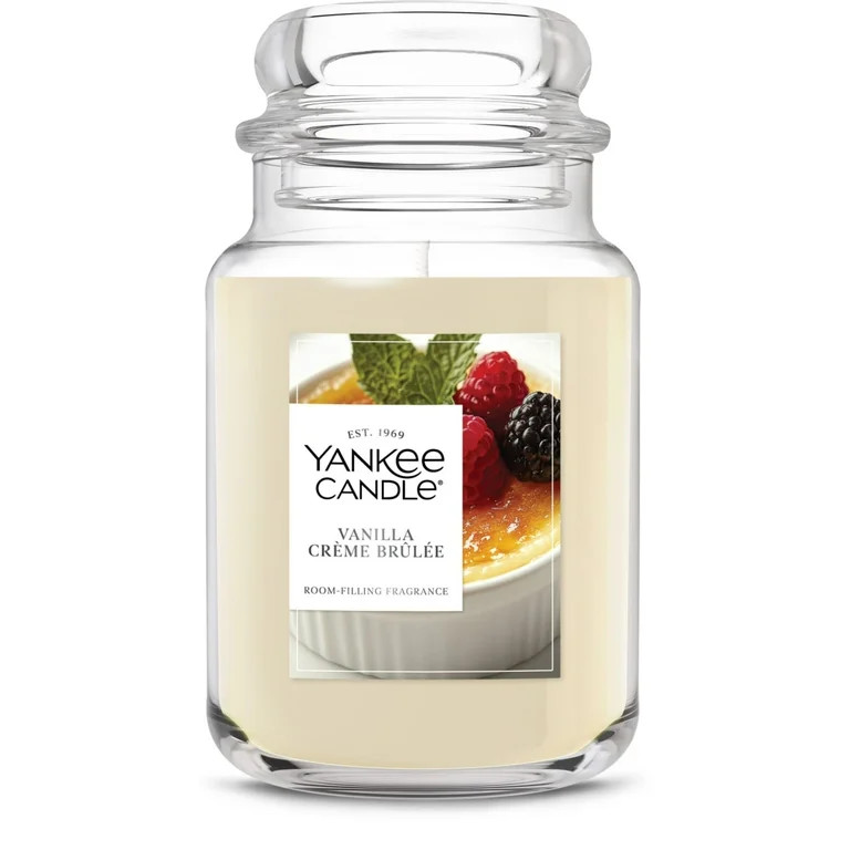 Yankee Candle Vanilla Cr\u00e8me Br\u00fbl\u00e9e Original Large Jar Scented Candles, 22 oz | Walmart (US)