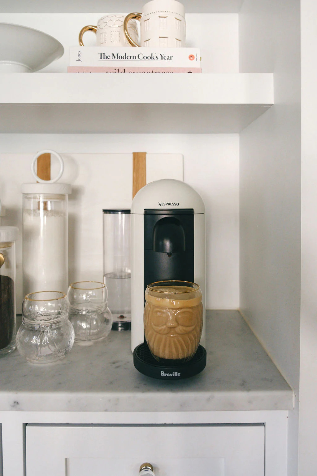 Santa Drinking Glass | Pink Antlers