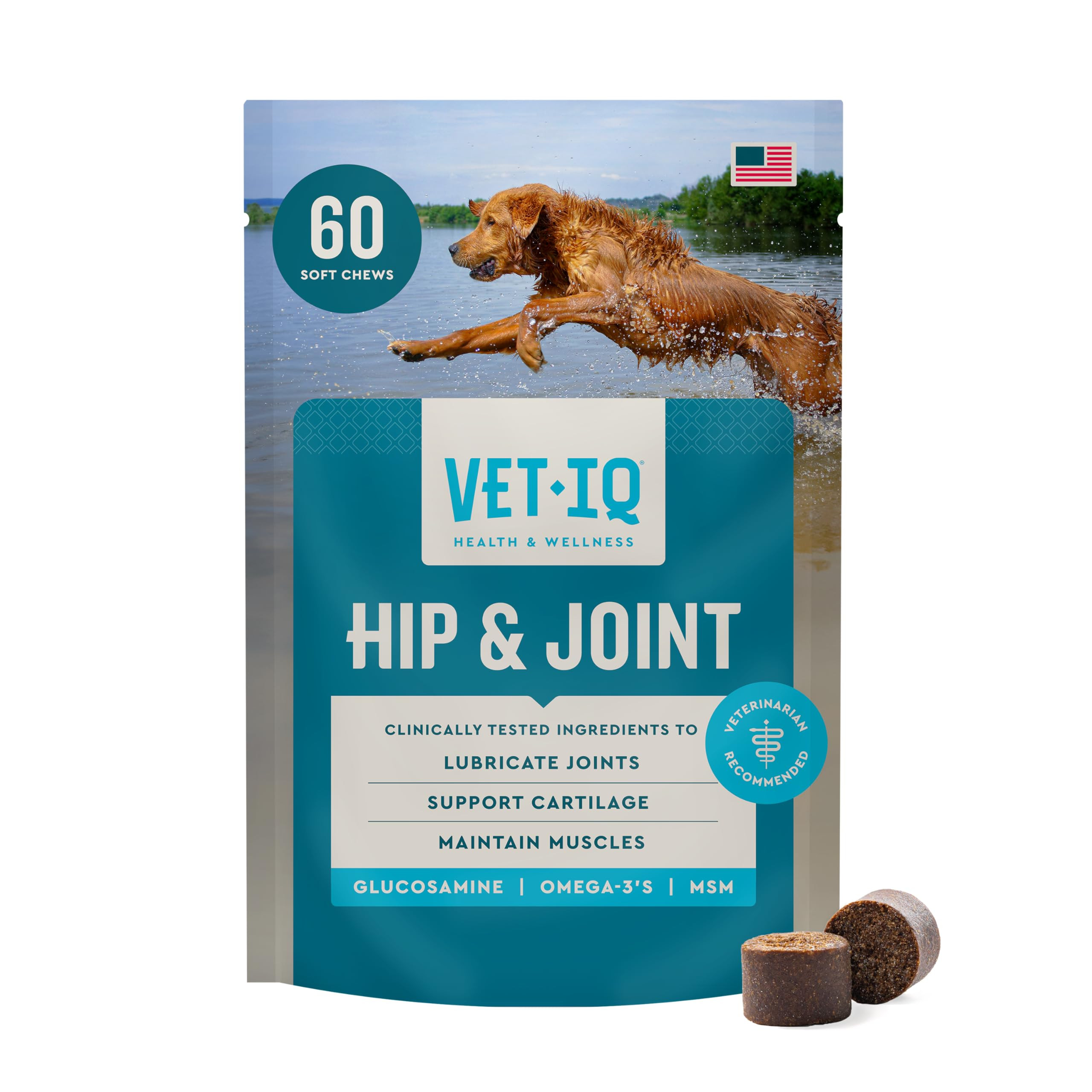 Amazon.com : VetIQ Glucosamine Hip & Joint Supplement for Dogs, 60 Soft Chews, Joint Support Supp... | Amazon (US)