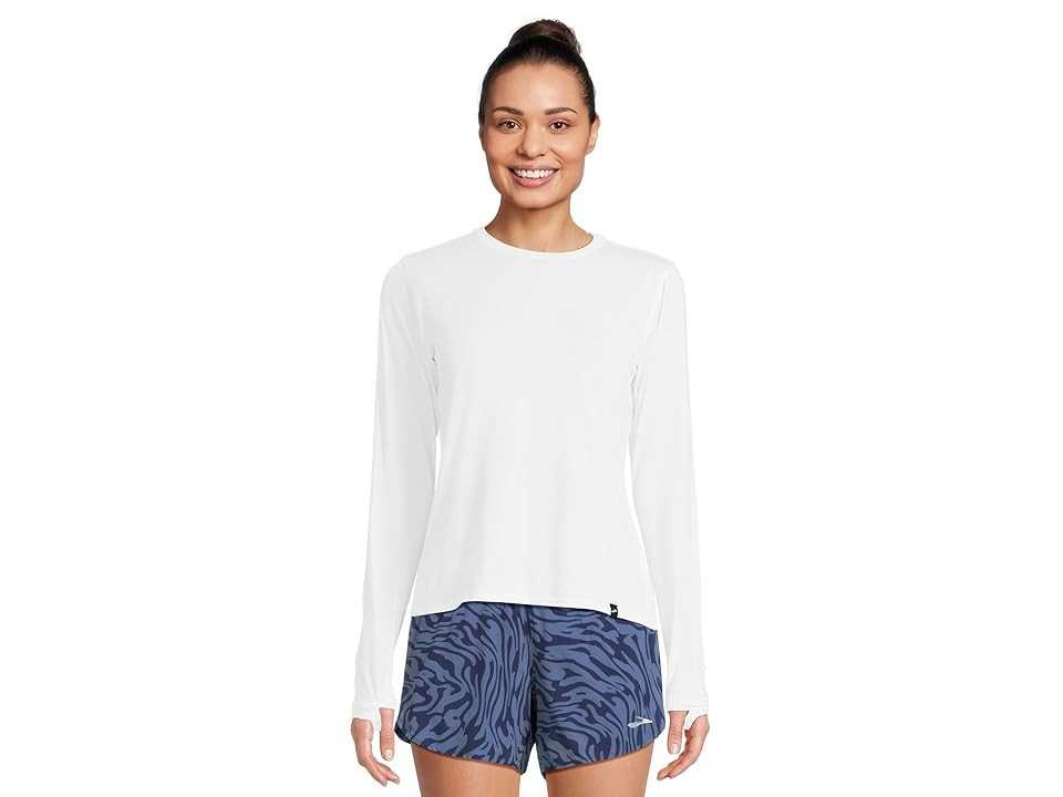 Brooks Luxe Long Sleeve Women's Clothing White: XL (US Women's 16-18) | Zappos.com