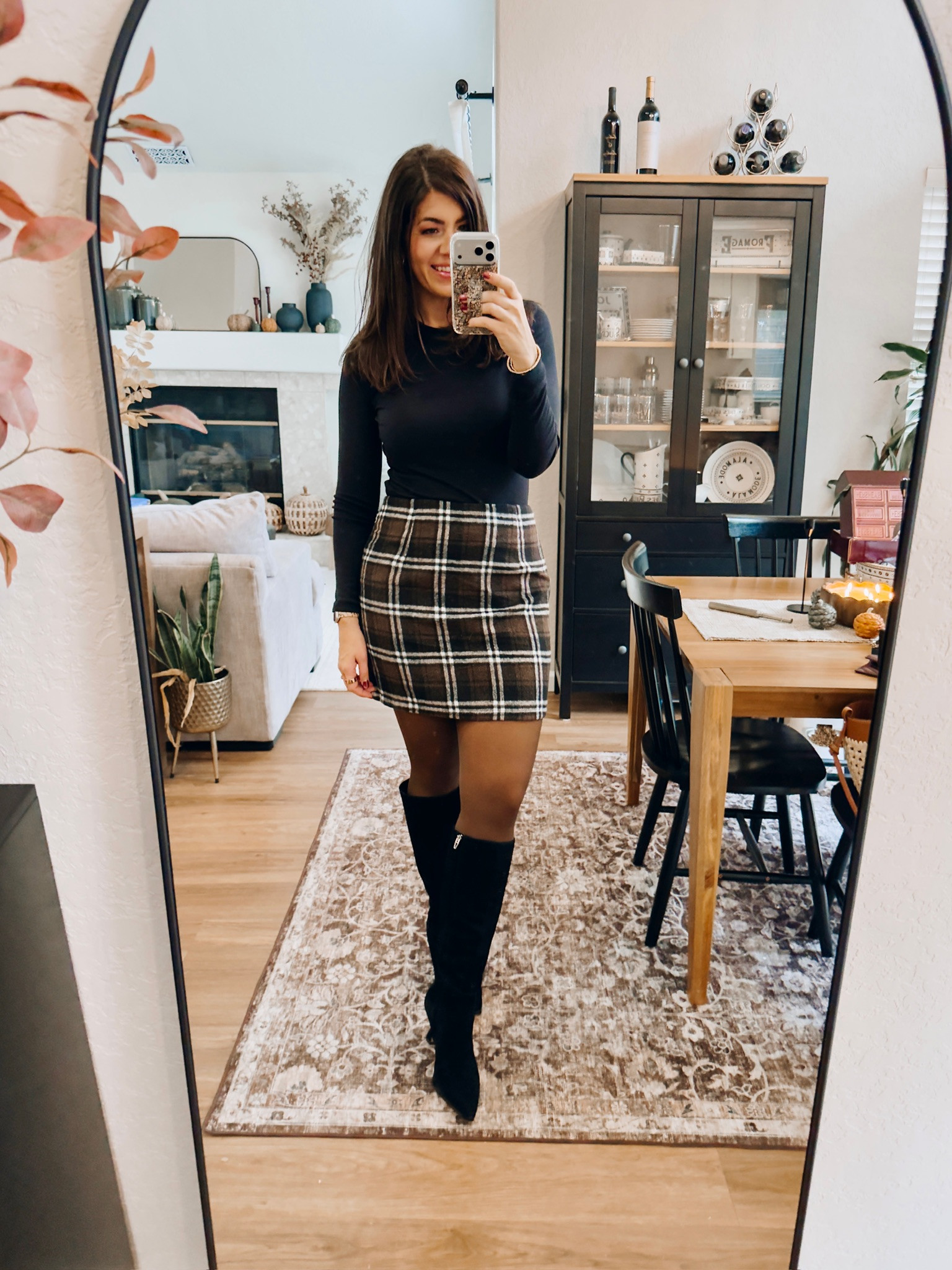 In a medium tee and large skirt
A sneak peak of my Thanksgiving outfit! 


fall outfits, family photos outfits, fall family photos, jeans, boots, thanksgiving outfit, trending, midsize fall, fall outfit inspo, midsize style, casual outfit, fall colors, sweater weather, midsize fashion, fall fashion, fall chic, easy outfit, mom style, midsize mom, trending fall fashion, black bodysuit, plaid skirt, sheer tights

#LTKStyleTip 

#LTKHoliday #LTKMidsize