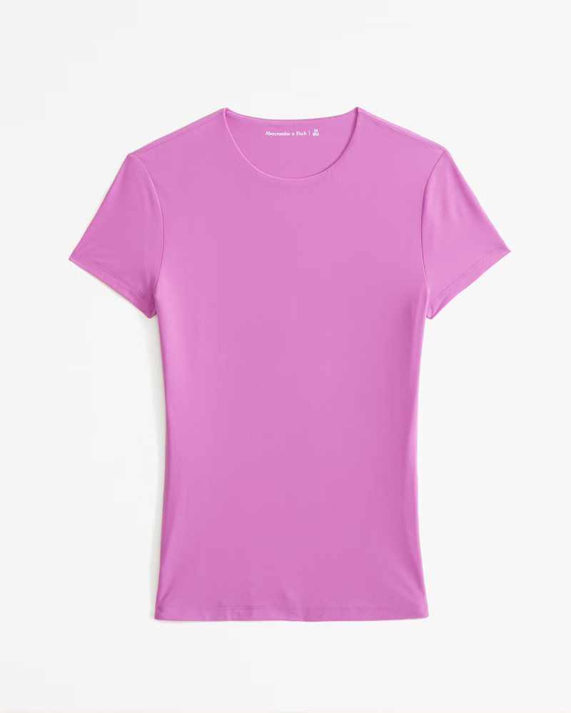Women's Soft Matte Seamless Tuckable Baby Tee | Women's 25% Off All Tees | Abercrombie.com | Abercrombie & Fitch (US)