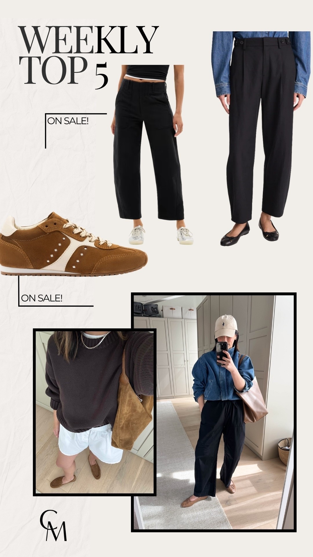 weekly bestsellers

Madewell denim crop field jacket small
gap cropped cotton sweater petite small 
madewell trouser petite 0
athleta skyline barrel leg pant petite 2
larroude stella sneaker 6