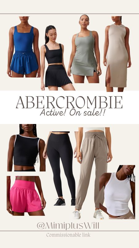 Abercrombie active currently on sale! 

Active | workout set | casual outfit | workout outfit | activewear | tennis dress | yoga pants 
Follow @mimipluswill for more! 

#LTKFitness #LTKFindsUnder100 #LTKActive