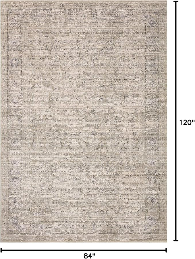 Loloi Amber Lewis Alie Collection ALE-03 Taupe/Dove 7'-10'' x 10', .13'' Pile Height, Area Rug | Amazon (US)