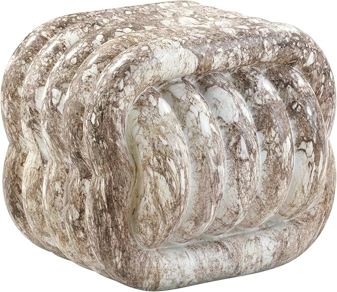 Love Knot Grey Faux Marble Indoor/Outdoor Accent Stool | Amazon (US)
