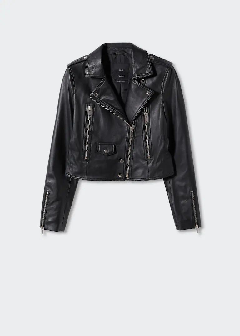 Faux-leather biker jacket | MANGO (US)