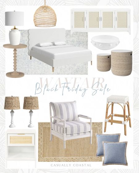 Lots of beautiful coastal home decor on sale at Wayfair! 

Deals subject to change at anytime! 
- 
scalloped bed, upholstered bed, Erin gates rug, woven rugs, wayfair rugs, rugs on sale, living room rugs, bedroom rugs, 8x10 rugs, 9x12 rugs, 5x8 rugs, blue and white rugs, coastal rugs, scalloped rug, drum nesting tables, white sideboard, white nightstand, coastal chair, living room chairs, spindle chair, woven counter stool, designer look for less, hand tufted rug, blue rug, serving bowl, coastal pillows, rattan pendant light, coastal lighting, beach house decor, ceramic table lamp, white lamps, wood pedestal table, spindle table, side tables, neutral home decor

#LTKCyberWeek #LTKsalealert #LTKhome